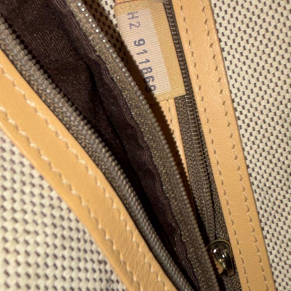Dooney & Bourke vintage signature logo blue shopper tote medium leather/canvas - Picture 7 of 9